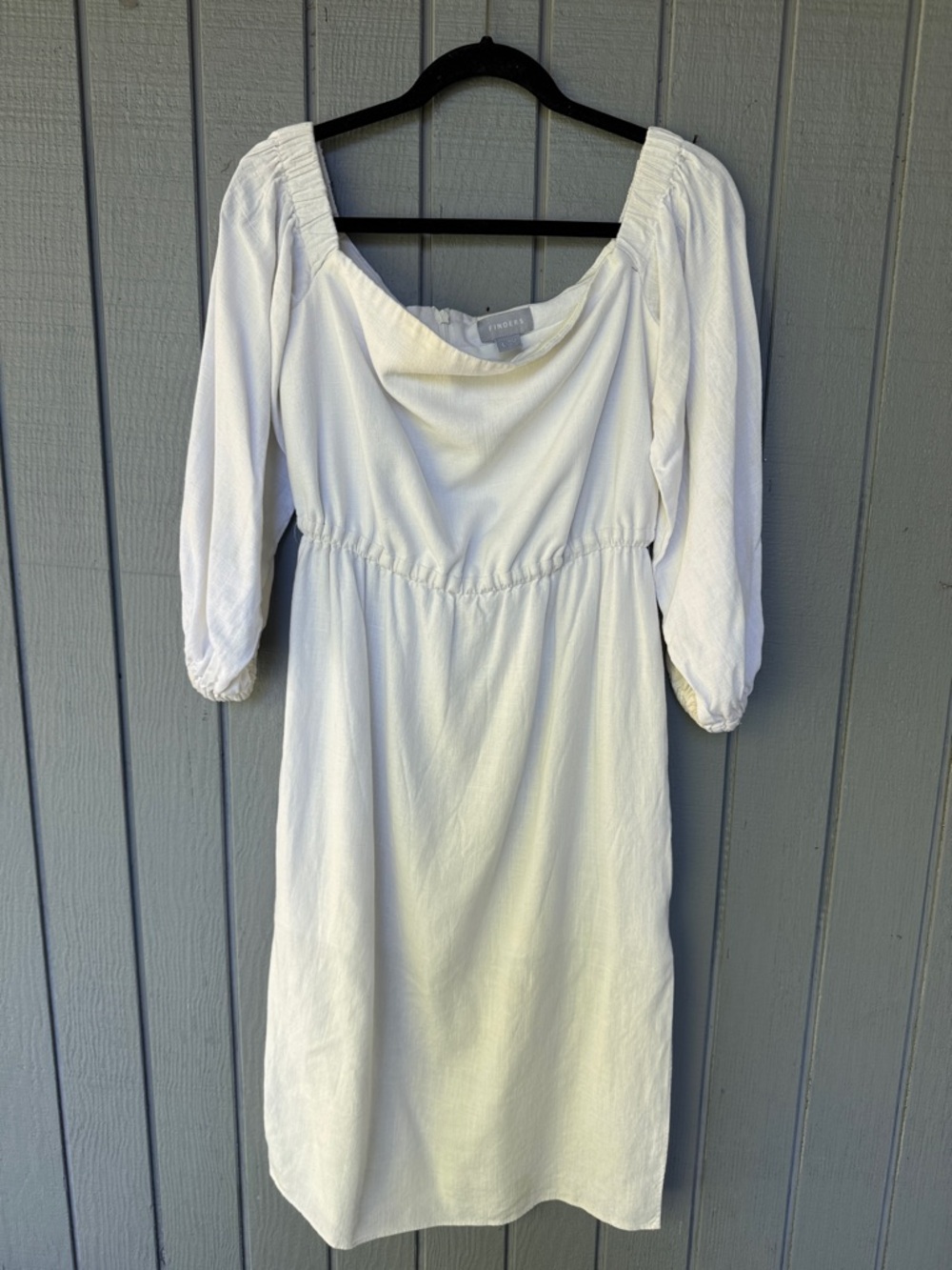 Women Finders Brand White Scoop Dress Size Large